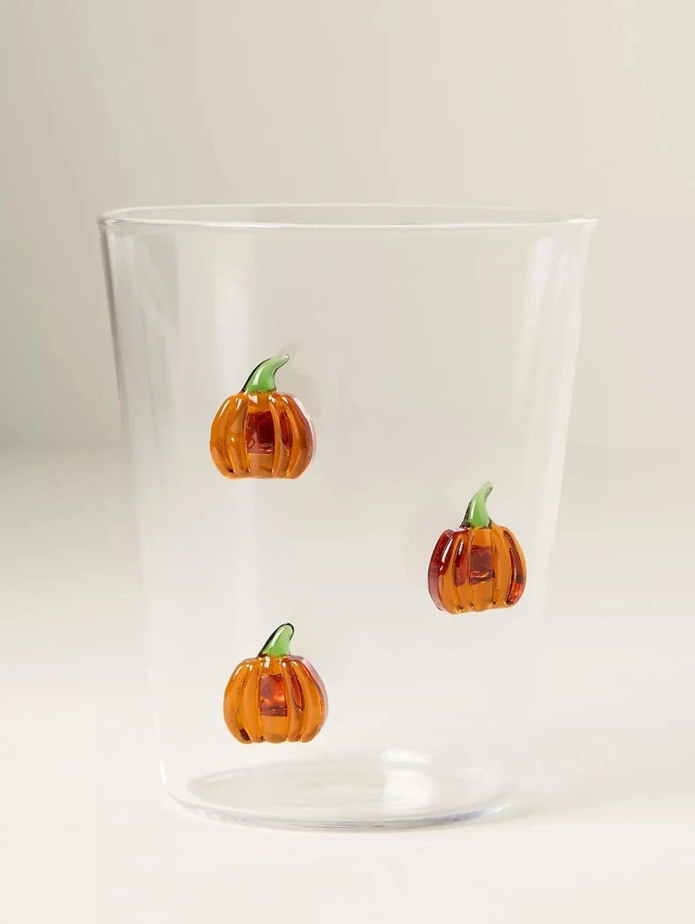 Anthropologie 3D Halloween Icon Juice Glass PUMPKIN